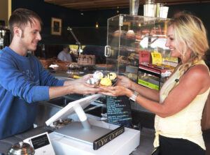Enjoy locally roasted coffee and homemade treats at Annie’s Coffee and Creamery
